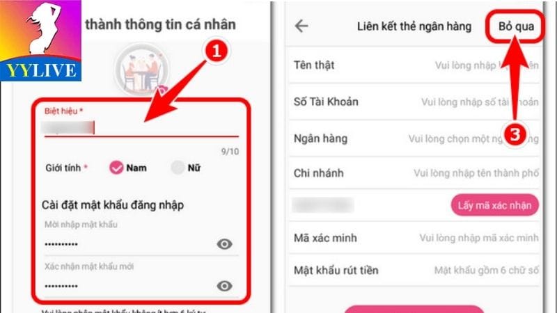 Nạp Tiền Yylive Qua Ngân Hàng Với 5 Bước Cho Người Mới 3 Bạn cần điền đầy đủ thông tin nạp tiền YYlive yêu cầu